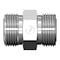World Wide Fittings Male Flat Face O-Ring to Male Flat Face O-Ring Union Straight 4305X04X04 - alternate 1